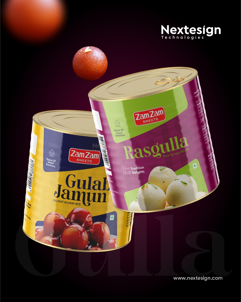 Zamzam Sweets Tin Label Design